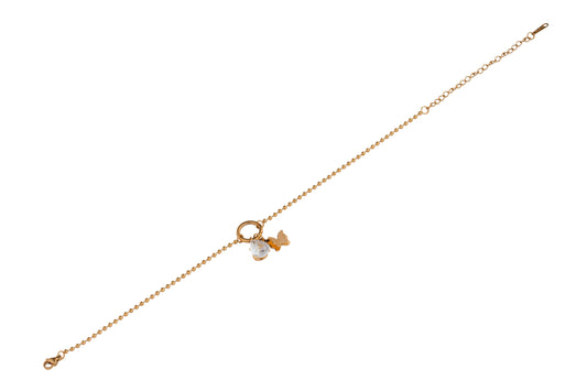 Gold Butterfly Charm Anklet