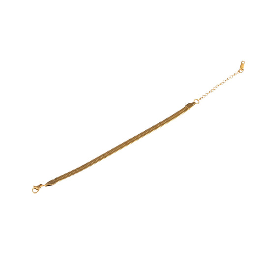 Gold Flat-Link Bracelet