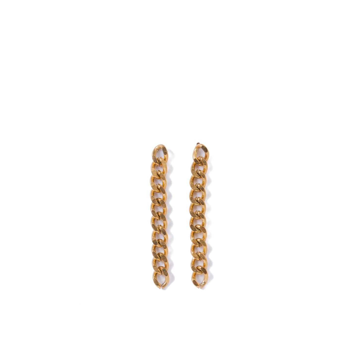 Gold Chain  Stud Earrings