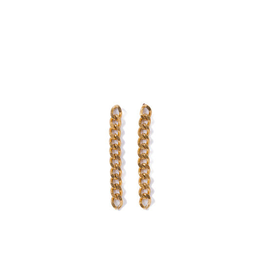 Gold Chain  Stud Earrings