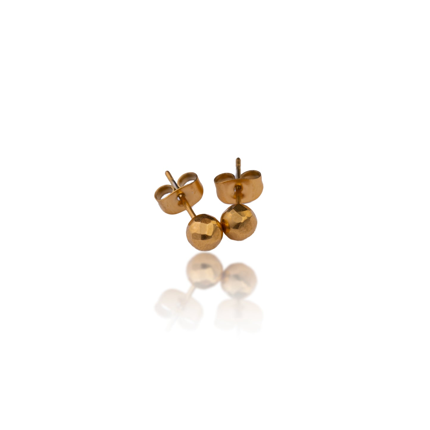 Gold Ball Stud Earrings