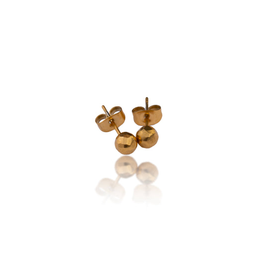 Gold Ball Stud Earrings