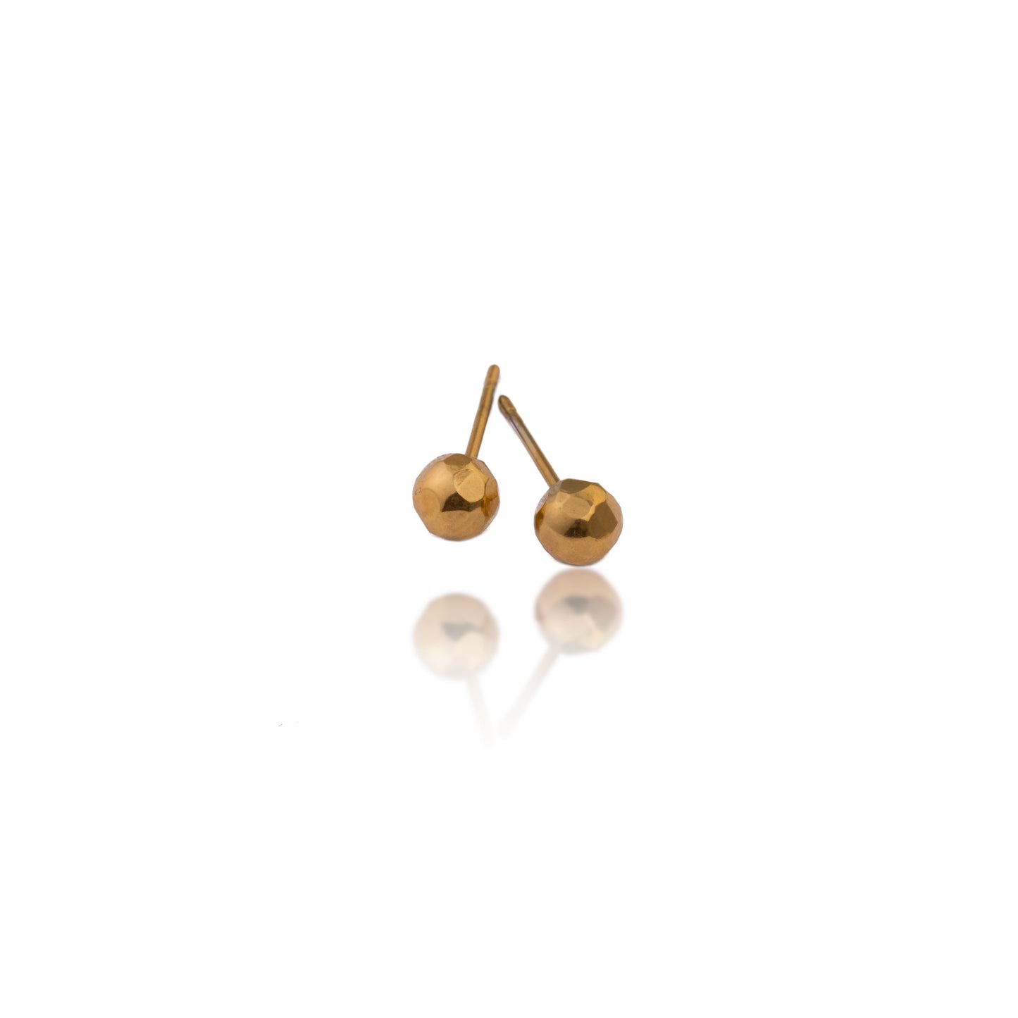 Gold Ball Stud Earrings