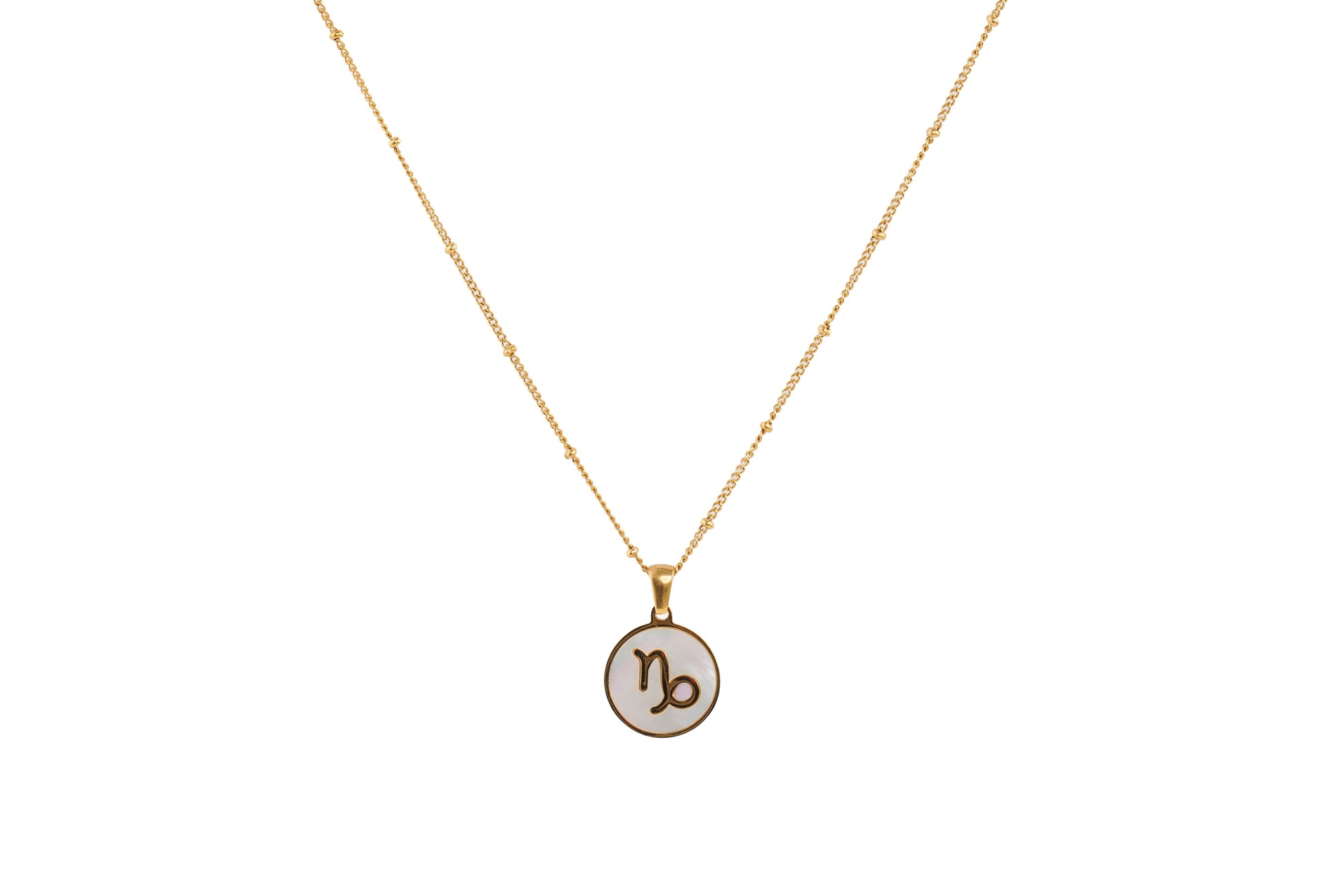 Gold Capricorn Pendant Necklace