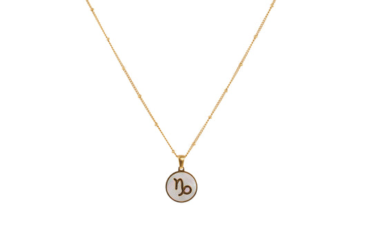 Gold Capricorn Pendant Necklace