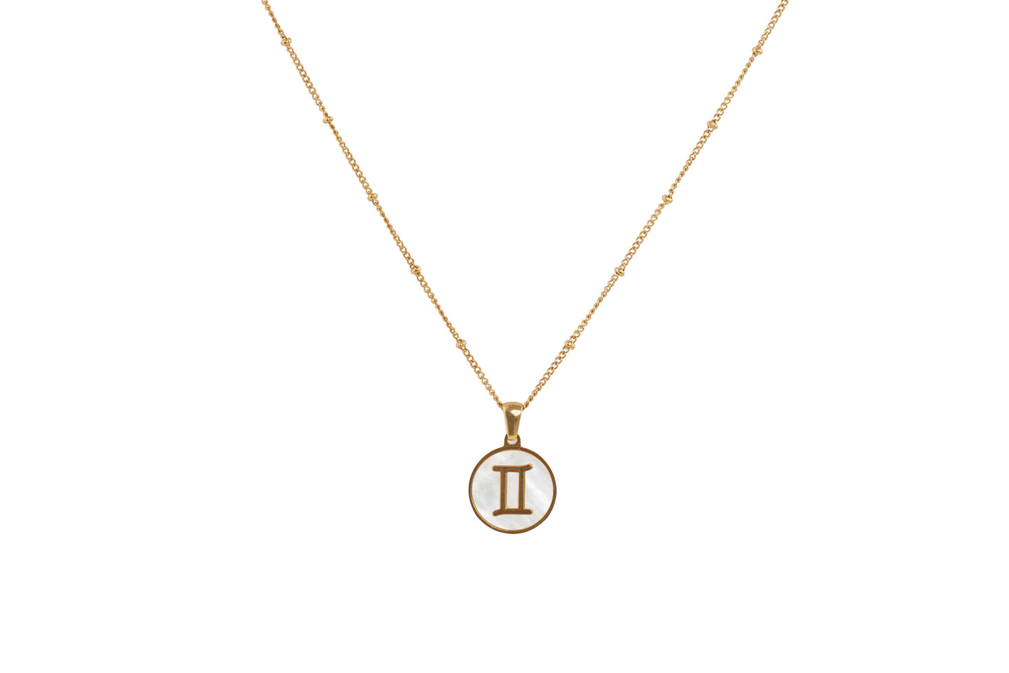 Gold Gemini Pendant Necklace