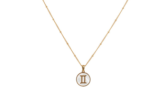 Gold Gemini Pendant Necklace