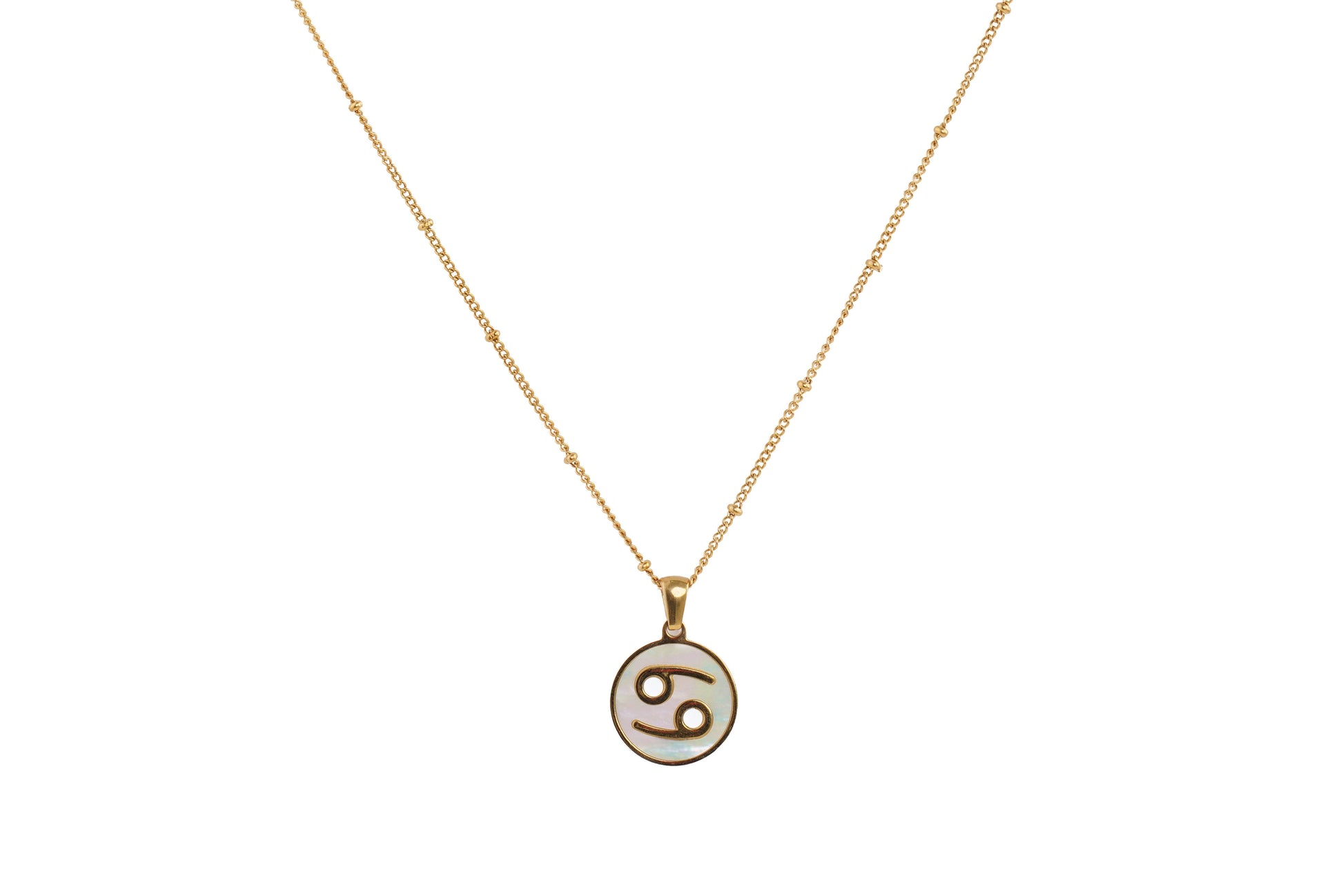 Gold Cancer Pendant Necklace