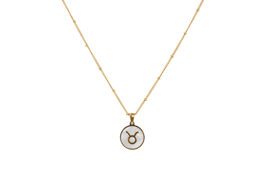 Gold Taurus Pendant Necklace