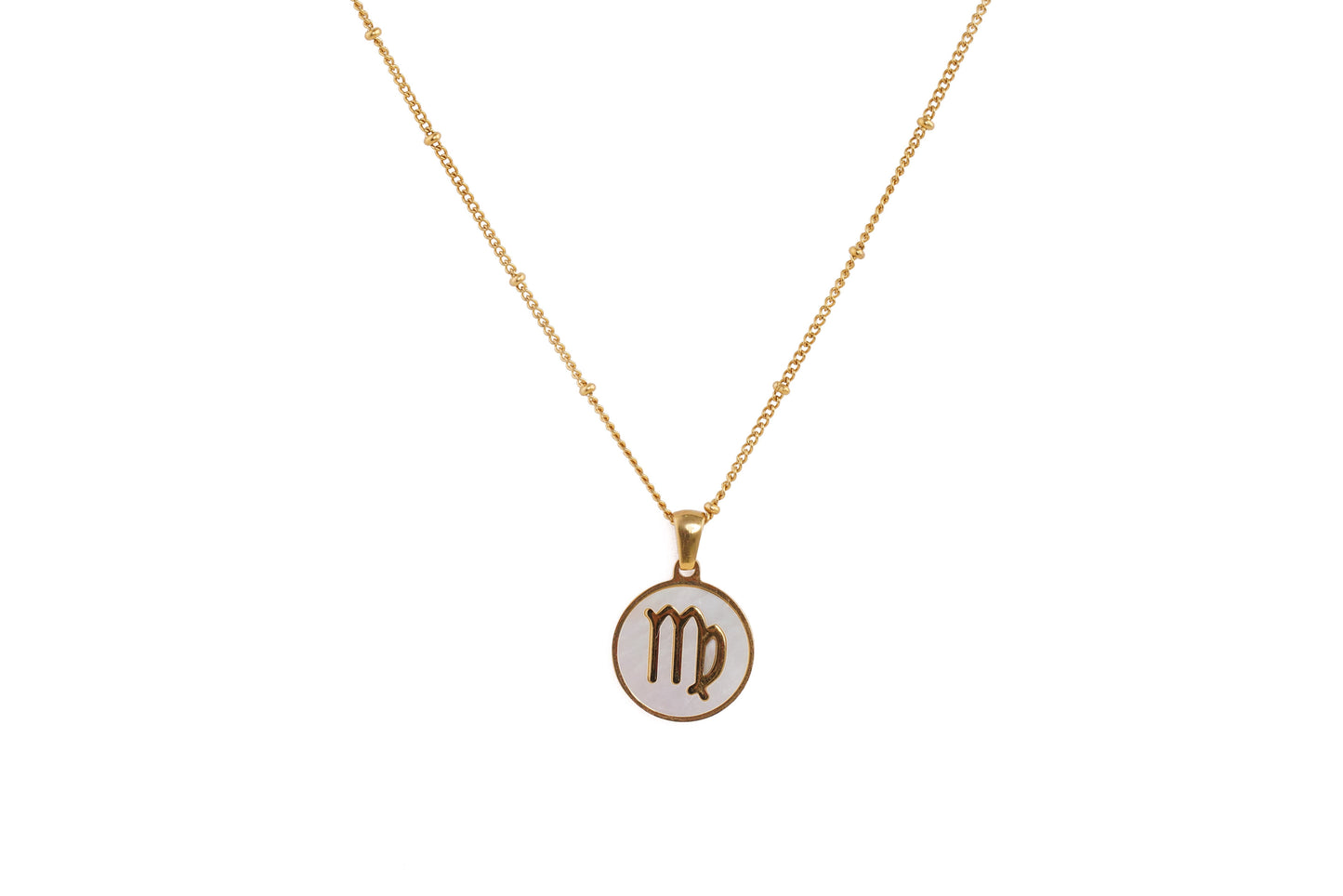 Gold Virgo Pendant Necklace