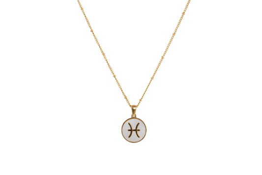 Gold Pisces Pendant Necklace