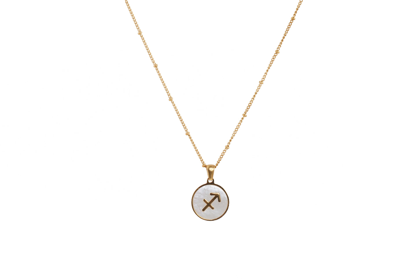 Gold Sagittarius Pendant Necklace