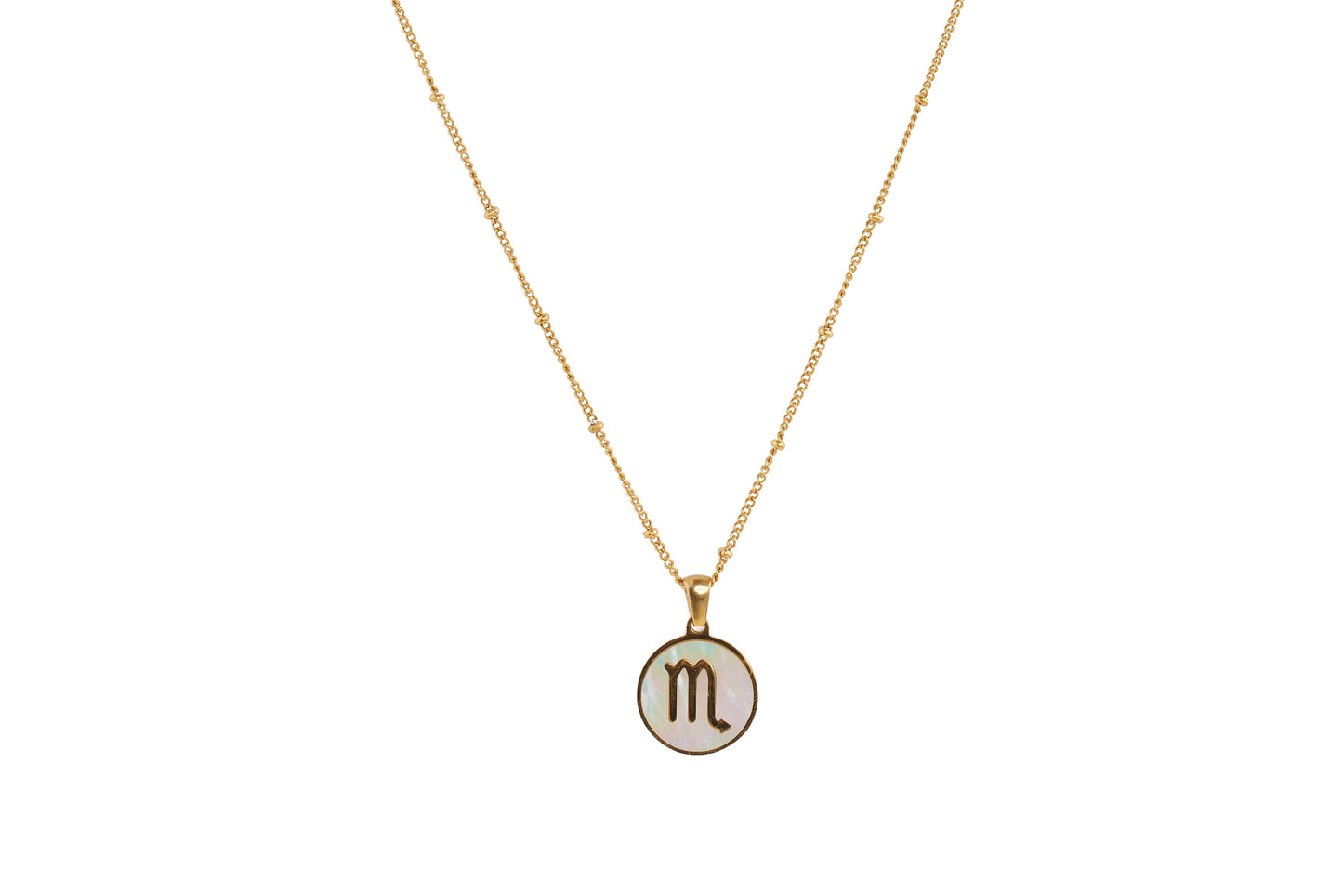 Gold Scorpio Pendant Necklace