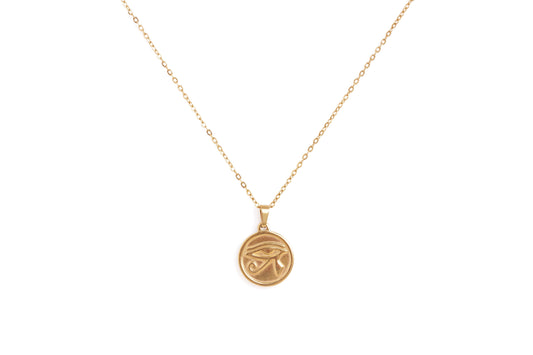 Gold Eye of Horus Pendant Necklace