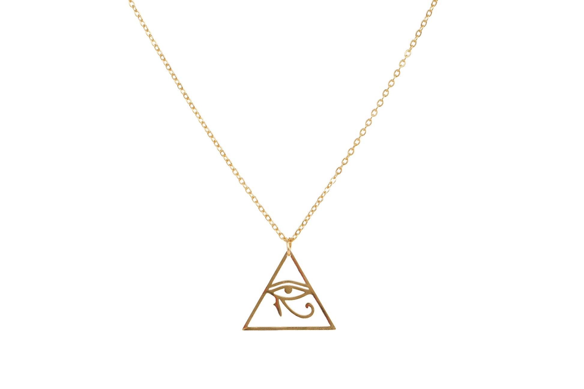 Gold Eye of Horus Pendant Necklace