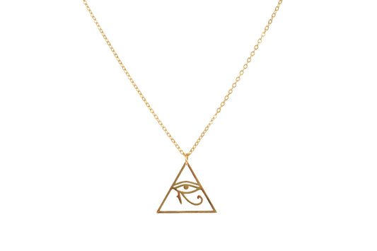 Gold Eye of Horus Pendant Necklace