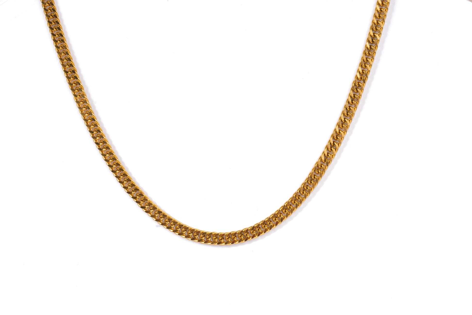 Gold Curb chain Necklace