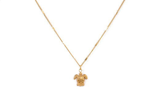 Gold Turtle Pendant Necklace