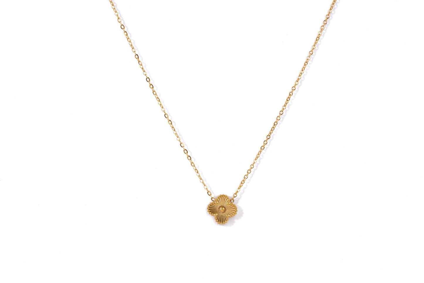 Gold Clover Pendant Necklace