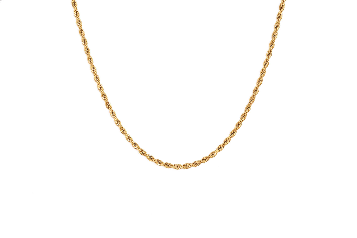 Gold Rope Chain Necklace