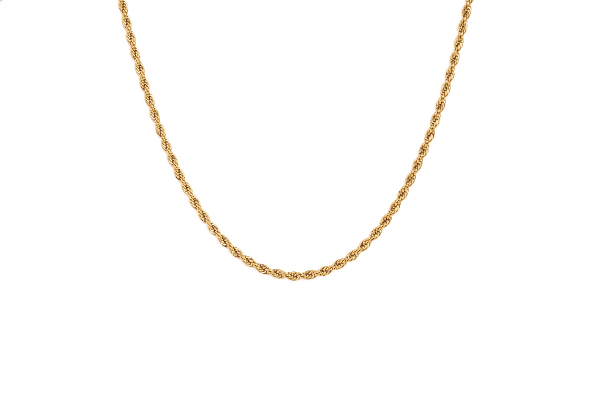 Gold Rope Chain Necklace