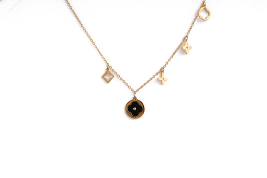 Gold Clover Multi Pendant Necklace