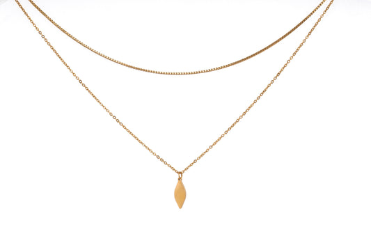 Gold 2 in 1 Drop Starry Necklace