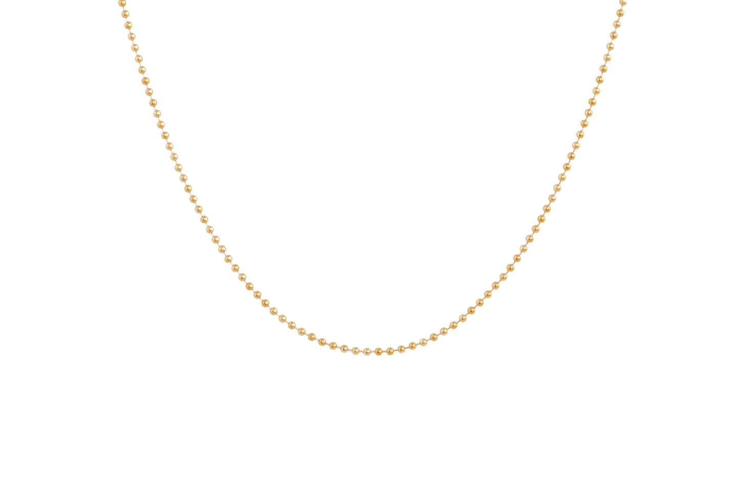 Gold Beaded Chain Necklace