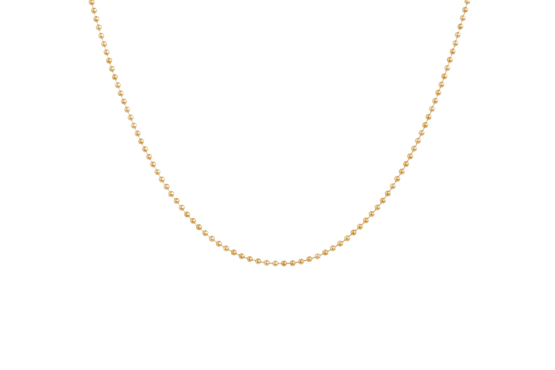 Gold Beaded Chain Necklace