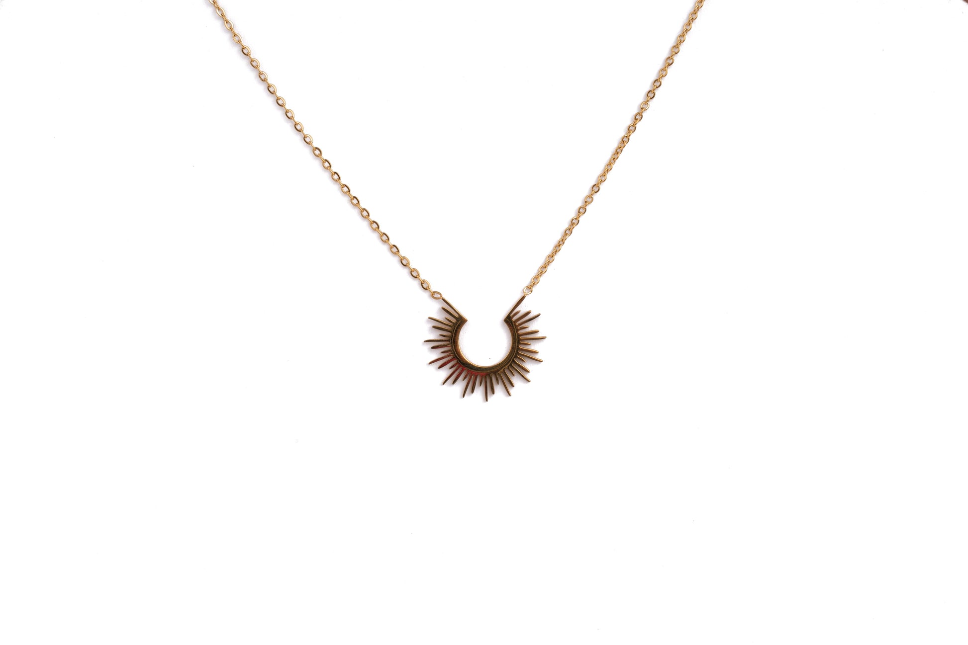 Gold Sunburst Necklace